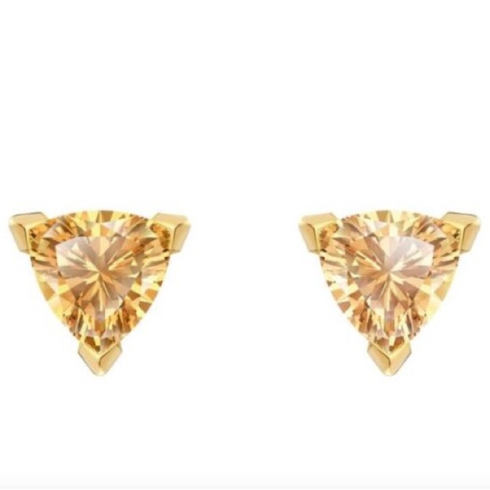 SWAROVSKI Yellow Stud EARRINGS 5523550 Triangle